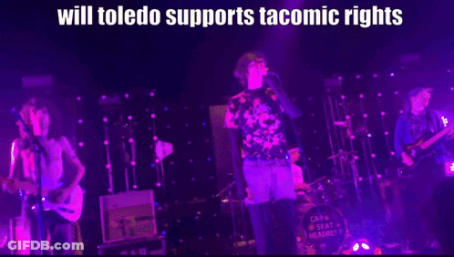 Man On Stage Will Toledo Supports Tacomic Rights GIF