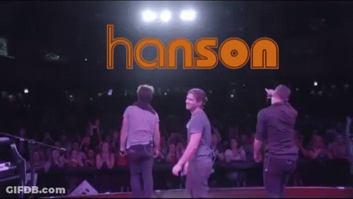 Man On Stage With Hanson Background GIF