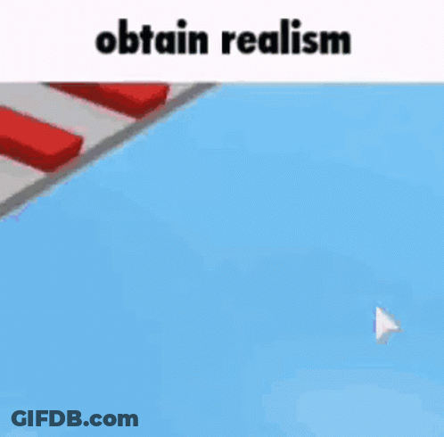 Man On Staircase Saying Obtain Realism GIF