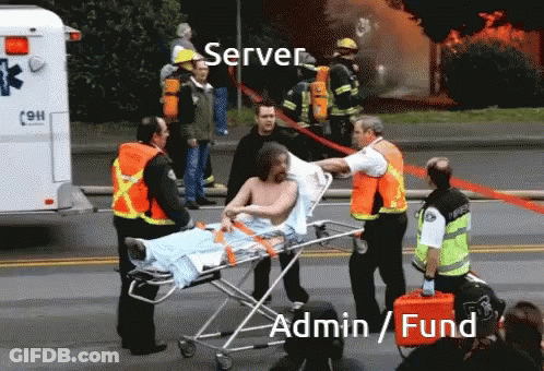 Man On Stretcher Server Admin Fund GIF