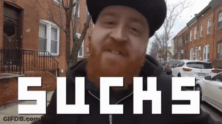 Man On The Street Saying This Sucks Meme GIF