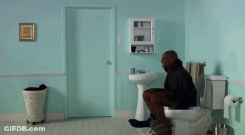 Man On Toilet With I Love You Picture GIF