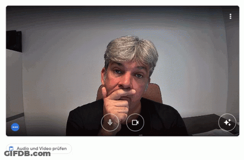 Man On Video Call Audio Und Video Prüfen GIF