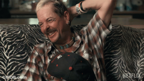 Man On Zebra Print Couch With Netflix GIF