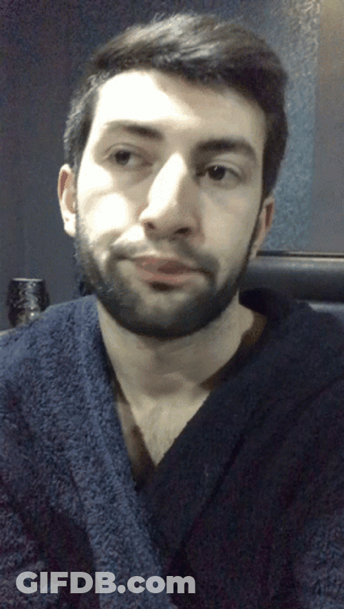 Man Oop Reaction When He Saw Something GIF