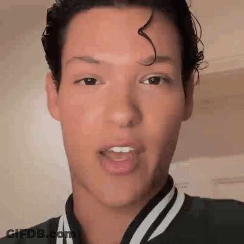 Man Open Mouth Black And White Jacket GIF