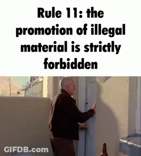 Man Opening Door Rule 11 Illegal Material Forbidden GIF