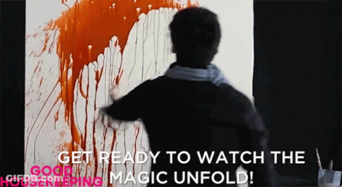 Man Painting Get Ready To Watch The Magic Unfold GIF