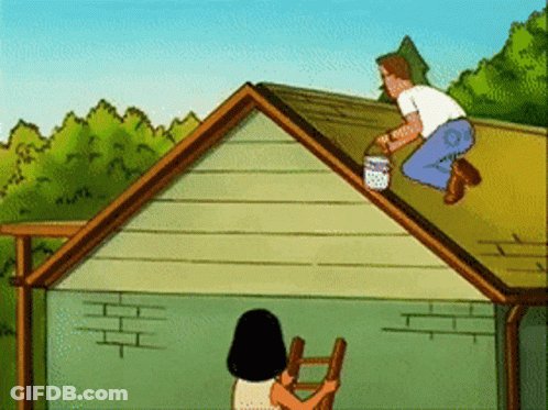 Man Painting Roof GIF