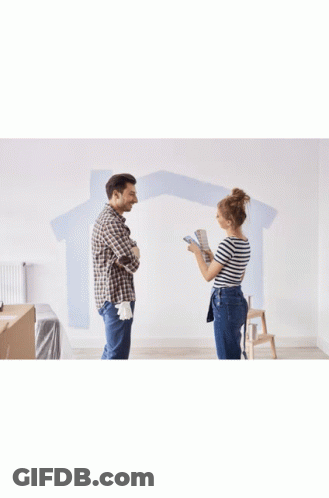 Man Painting Wall GIF