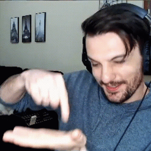 Man Palm Click GIF