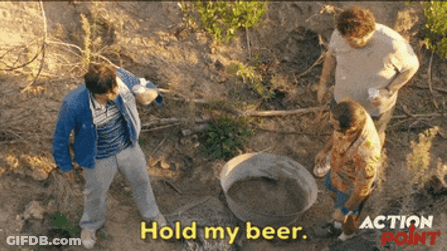 Man Passing Glass Hold My Beer GIF