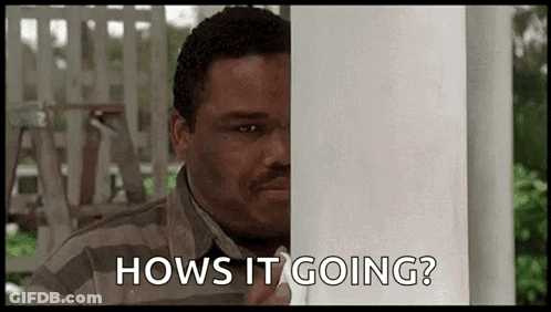 Man Peeking From Behind Porch Post GIF
