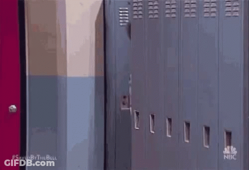 Man Peeking Out Of Locker Saying Trade GIF