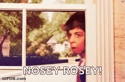Man Peeking Out Window Nosey Rosy GIF