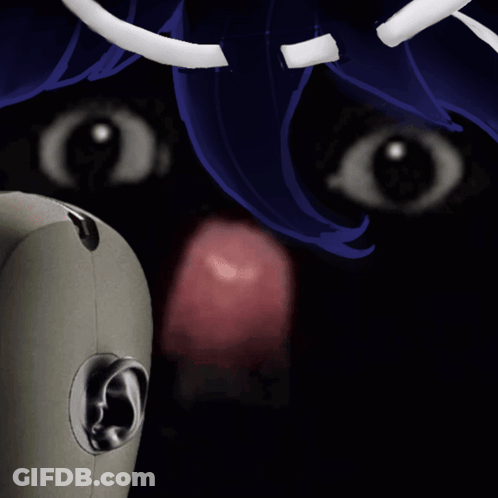 Man Peeking Over Counter With Reflection GIF