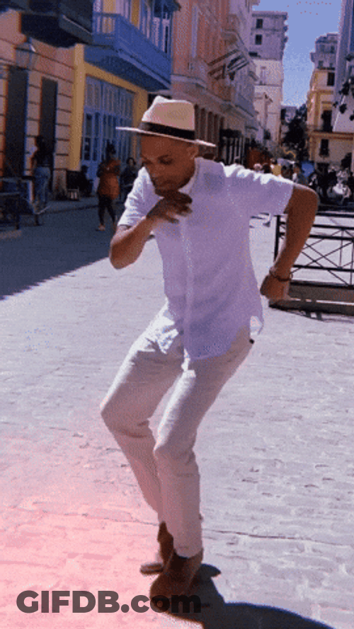 Man Performing Salsa Alone GIF