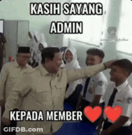 Man Petting Another Man's Head In Classroom GIF