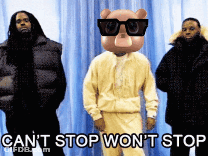 Man Pig Head Costume Cant Stop Wont Stop GIF