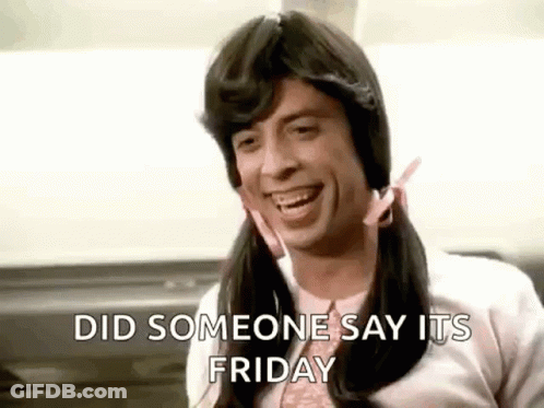 Man Pigtails Wig Says Did Someone Say It's Friday GIF