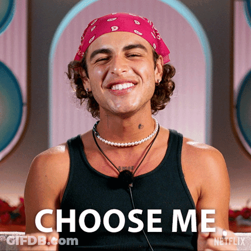 Man Pink Bandana Pearl Necklace Choose Me Netflix GIF
