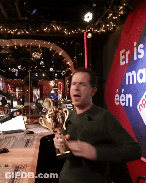Man Play Like A Champion And Won The Trophy GIF