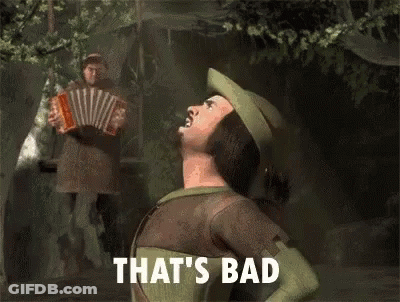 Man Playing Accordion Says Bad GIF