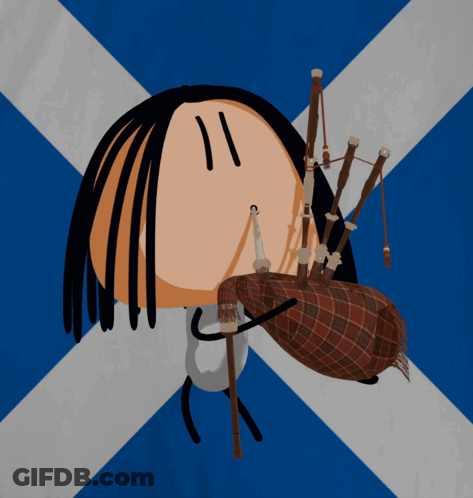 Man Playing Bagpipe Aux Buttes Chaud GIF