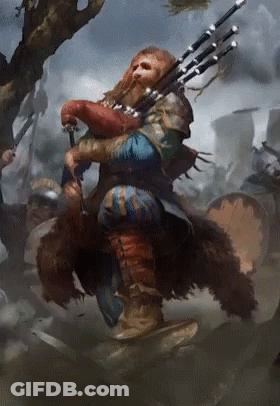 Man Playing Bagpipe GIF
