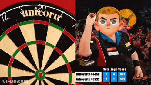 Man Playing Chair Darts GIF