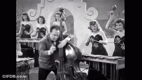 Man Playing Double Bass GIF
