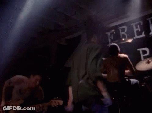 Man Playing Drums At Free Press Sign GIF