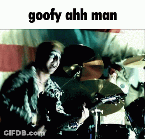 Man Playing Drums Goofy Ahh Man GIF