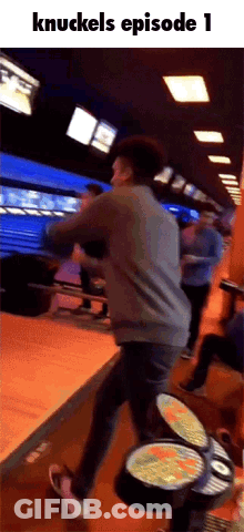 Man Playing Drums In Bowling Alley Knuckles Episode 1 GIF
