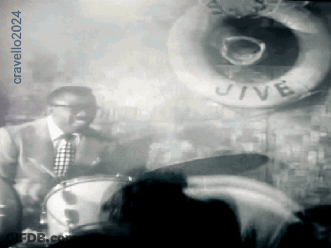Man Playing Drums In Front Of Jive Preserver GIF