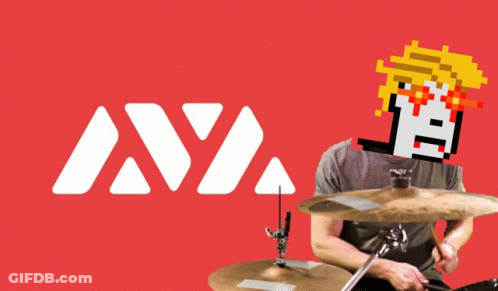 Man Playing Drums In Front Of Red Background GIF