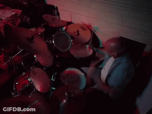 Man Playing Drums With Meinl Cymbal GIF