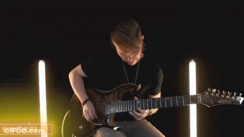Man Playing Electric Guitar GIF