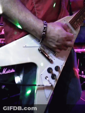 Man Playing Electric Guitar With Marshall Amp GIF