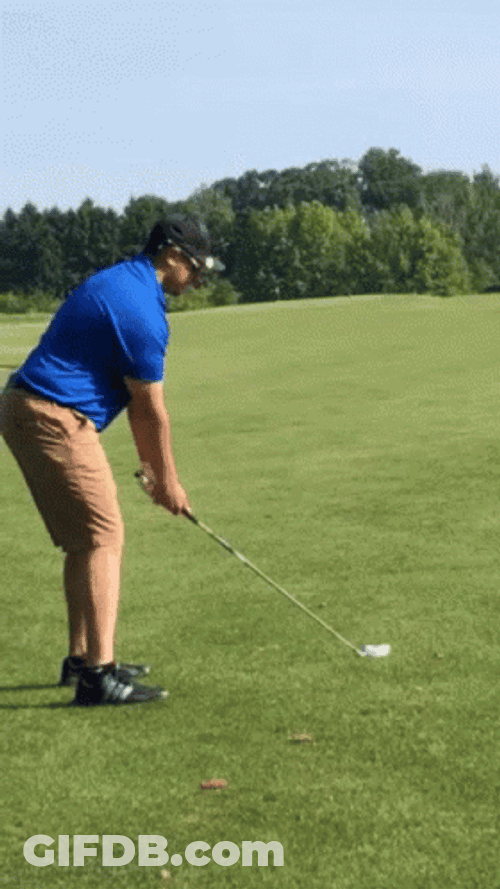 Man Playing Golf Wack GIF