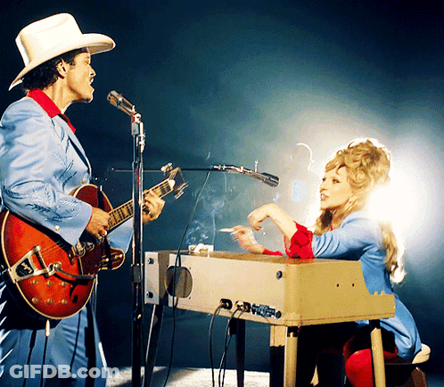 Man Playing Guitar And Woman Playing Keyboard GIF