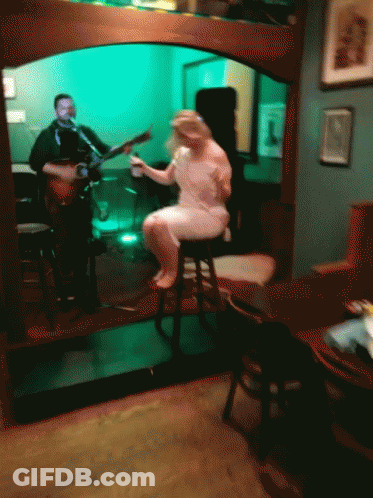 Man Playing Guitar And Woman Singing GIF