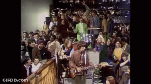 Man Playing Guitar For Crowd GIF