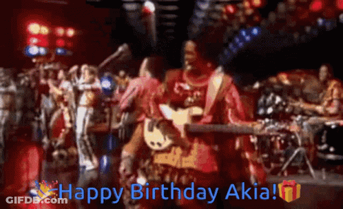 Man Playing Guitar Happy Birthday Akia GIF