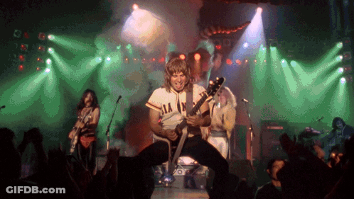 Man Playing Guitar In Shirt Saying AA GIF