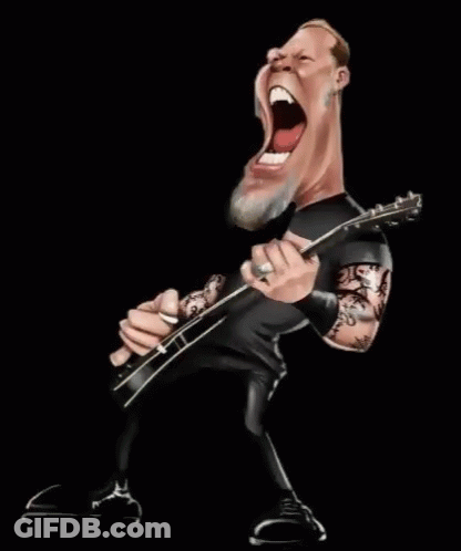 Man Playing Guitar Mouth Open GIF
