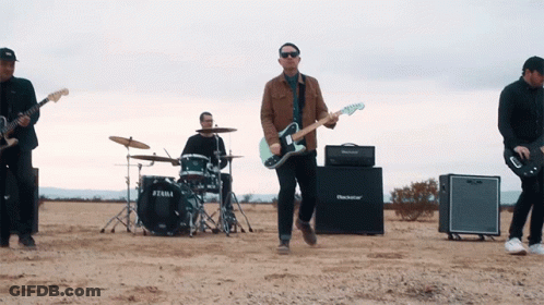 Man Playing Guitar Next To Blackstar Amp GIF