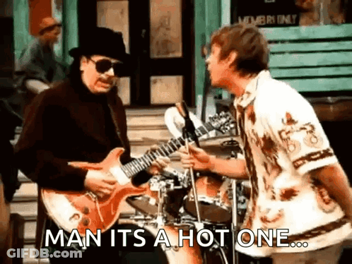 Man Playing Guitar Next To Drummer GIF