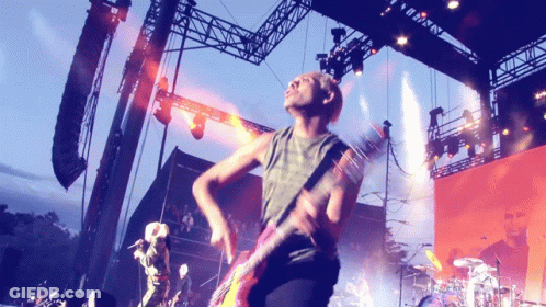 Man Playing Guitar On Stage GIF