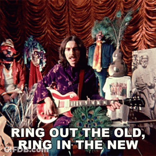 Man Playing Guitar Ring Out The Old Ring In The New GIF